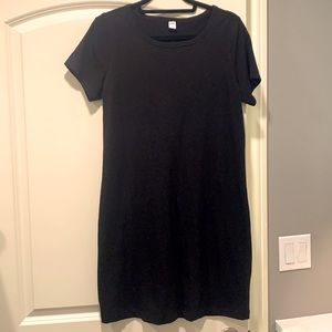 Old navy black cotton t-shirt dress